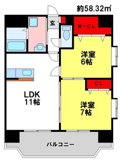 ARK鳥栖【601号室】の間取り