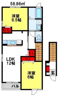 ピュアネス今泉I【2階】の間取り