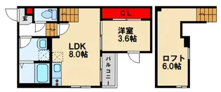 Clair Villa(クレールヴィラ)【102号室】の間取り