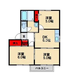 ラフォーンヴィラ【C202号室】の間取り