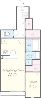 ウィリングブリスA【A102号室】の間取り