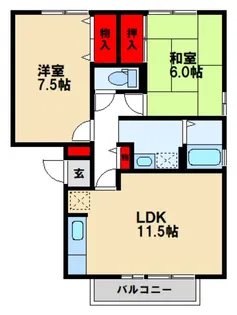 デビューOne【A301号室】の間取り