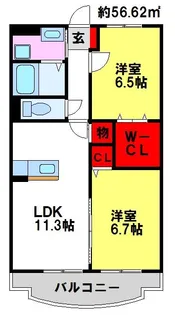 佐賀県鳥栖市村田町【マンション】の間取り