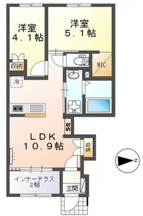フローラリア原【1階】の間取り