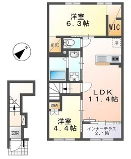 フローラリア原【2階】の間取り