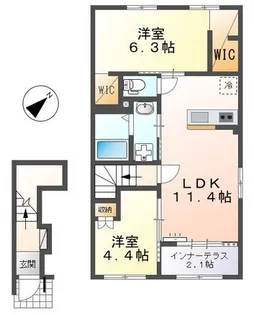 フローラリア原【2階】の間取り