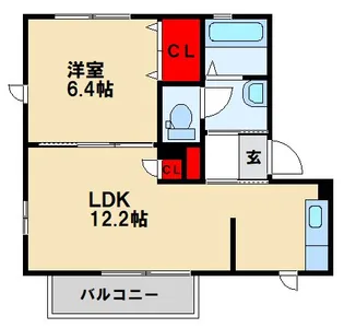 シャーメゾンピールアーク【102号室】の間取り