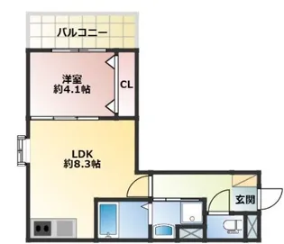 ドラゴンフィールド鳥栖【1階】の間取り