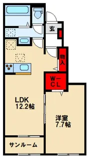 ヒカルサ鳥栖今泉サウス【1階】の間取り