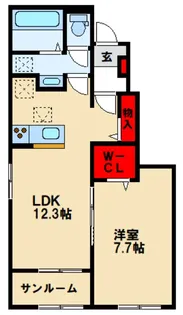 ヒカルサ鳥栖今泉サウス【1階】の間取り