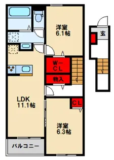 ヒカルサ鳥栖今泉サウス【2階】の間取り