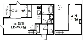 ポラリス鳥栖駅南【2階】の間取り