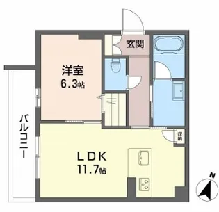 プラザ新鳥栖【2階】の間取り