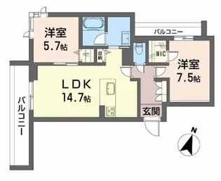 プラザ新鳥栖【2階】の間取り