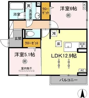 グラジオ【2階】の間取り