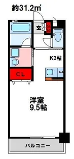 レジデンス蔵上【405号室】の間取り
