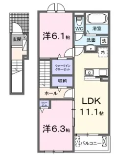 ニューライズ S【2階】の間取り