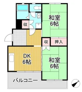 村田松原ハイツ【C302号室】の間取り