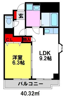 センタービレッジ本町【2階】の間取り