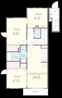 リベルテII【205号室】の間取り