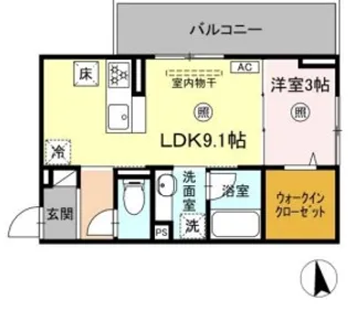 D-ROOM+西町【1階】の間取り