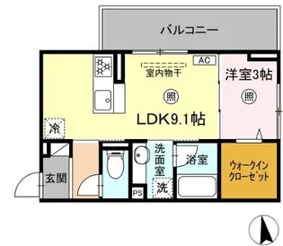 DーROOM西町【2階】の間取り