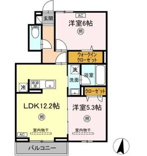グラン・ルーチェ【103号室】の間取り