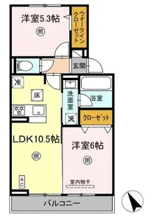 トリシアテラス【1階】の間取り