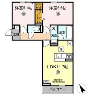 トリシアテラス【1階】の間取り