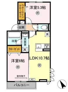 トリシアテラス【2階】の間取り