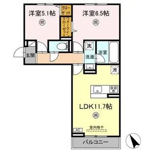 トリシアテラス【2階】の間取り