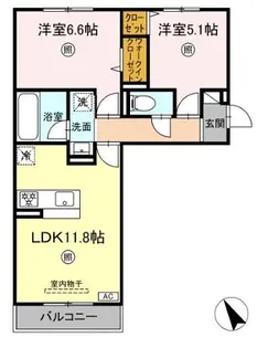 トリシアテラス【2階】の間取り