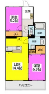 GRAN GRACE久留米南II【2階】の間取り