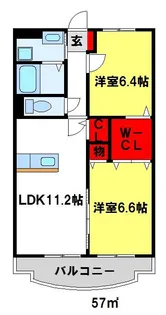 ドマーニ【206号室】の間取り