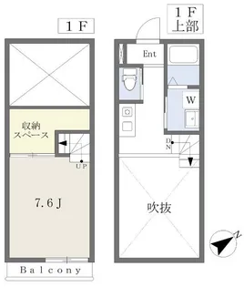 Gウインド【107号室】の間取り
