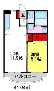 元町パークビル【405号室】の間取り