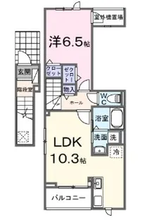 メゾンドヴィラI【2階】の間取り