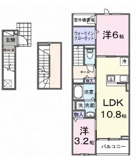 メゾンドヴィラI【3階】の間取り