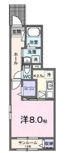 カーサ・ソーレ【1階】の間取り
