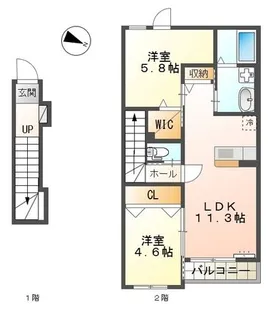 センターハウス壱【205号室】の間取り