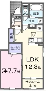 ミルキーウェイ壱番館【1階】の間取り