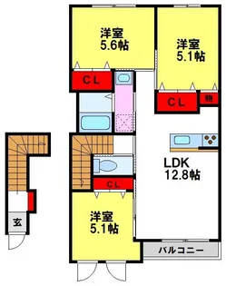 パドレ・レージェ【2階】の間取り