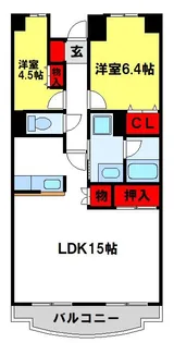 コンダクトレジデンス鳥栖【815号室】の間取り