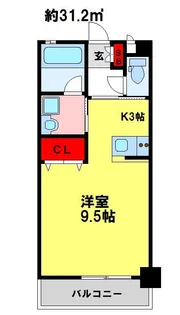 レジデンス蔵上【504号室】の間取り