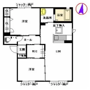 プロムナード【B201号室】の間取り