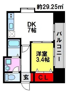 E.POPULARII【510号室】の間取り