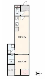 SHOMIA TOSU【103号室】の間取り