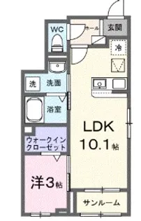 ビビII【1階】の間取り