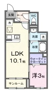 ビビII【1階】の間取り