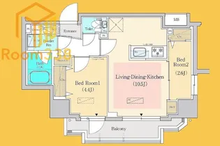 東京都新宿区北新宿1丁目【マンション】の間取り